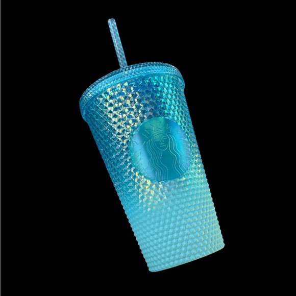 🆕 Starbucks 2023 Glacier Blue Ombré Jewel Studded Cold Cup - Picture 5 of 7